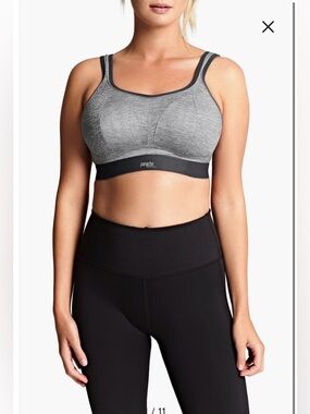 NWOT- Panache Boundless Wireless Sports Bra, Grey Marl, Size 28DD